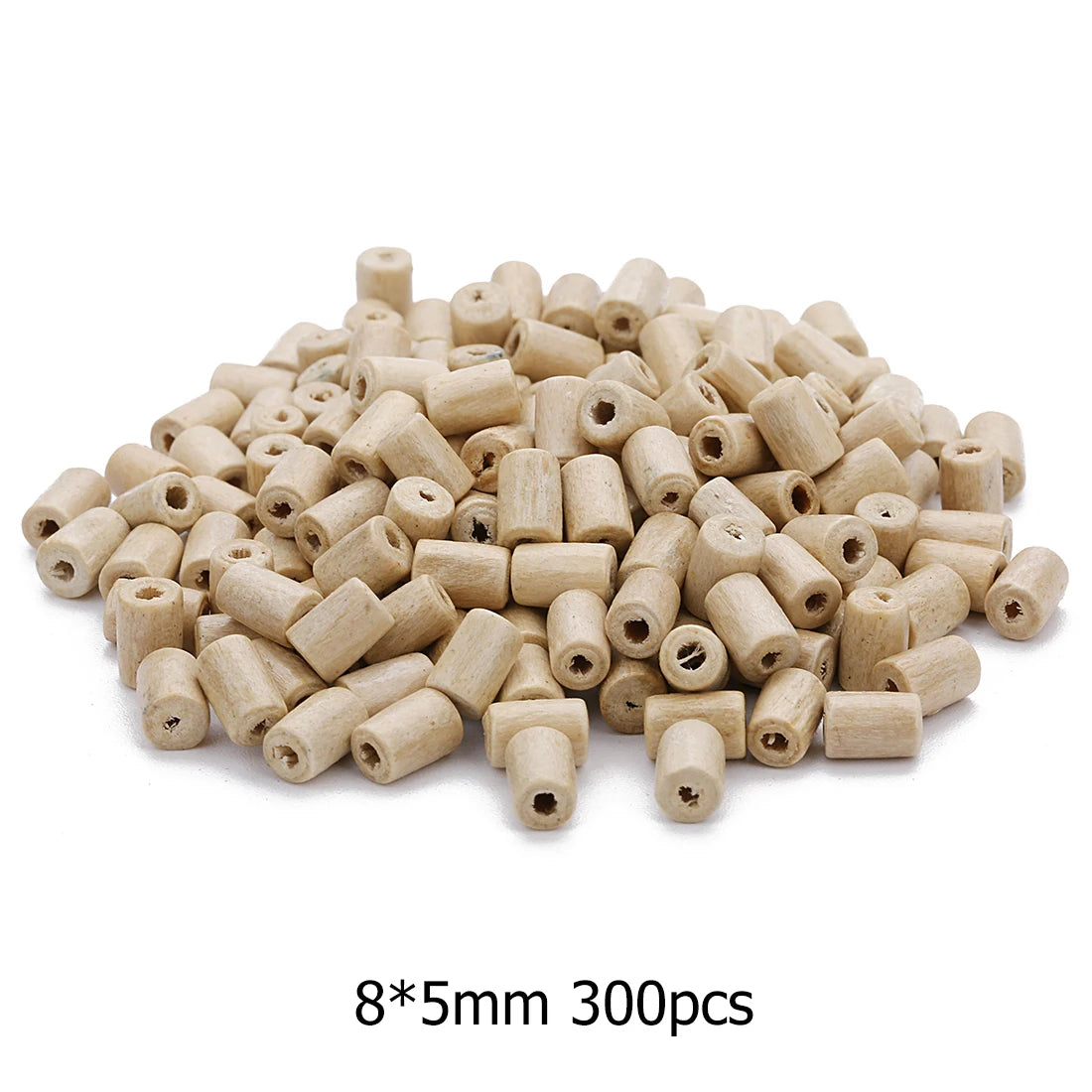 100-300pcs/string 5mm Round Natural Wood Spacer Beads, Wooden Prayer Beads for DIY Necklaces Bracelets, Jewelry Making Supplies