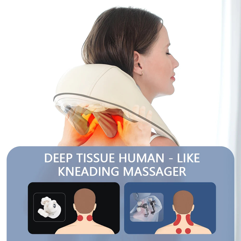 Foreverlily 26W Brushless Motor Neck And Shoulder Massager Wireless