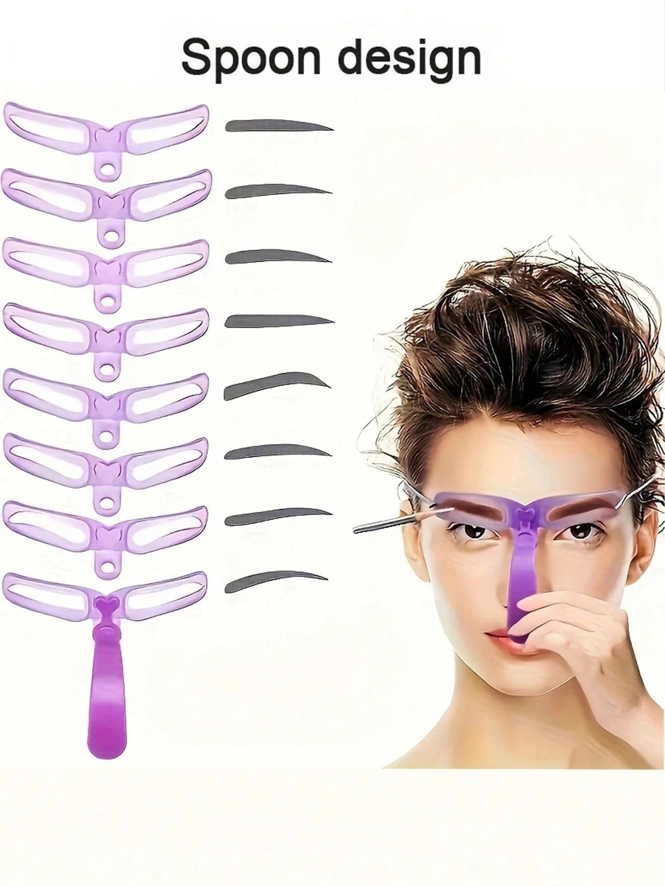 8Pcs Reusable Eyebrow Stencils,Eyebrow Shaping Kit,Eyebrow Makeup