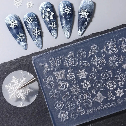Cake Cream Lace Heart Silicone Nail Mold Sweet Y2K Nail Art