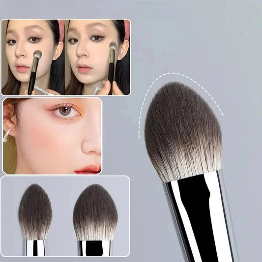 1/2Pcs Peach Heart Blusher Brush - Small Flat Precise for