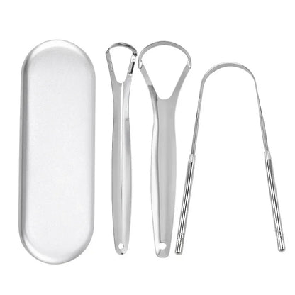 Premium 1pcs/3pcs Metal Tongue Scraper Cleaner for Adults & Kids