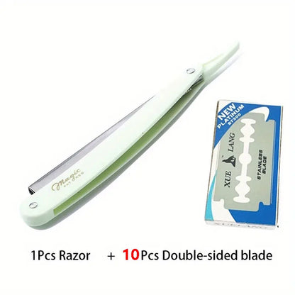 Manual Shaver for Men Barbershop Razor Stainless Steel Shank Is Easy