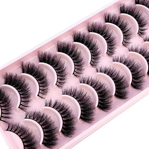 HBZGTLAD New 10 Pairs Natural False Eyelashes Fake Lashes Long Makeup