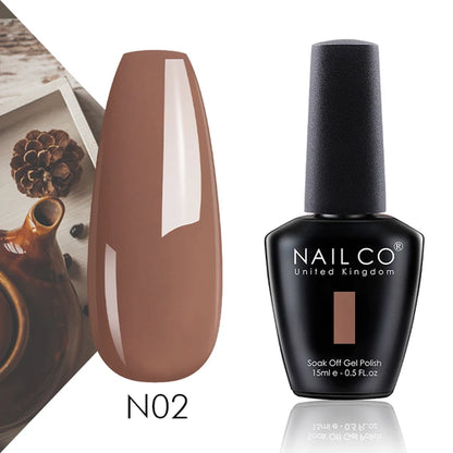 NAILCO 15ml Translucent Color Gel Nail Polish Vernis Semi Permanent UV