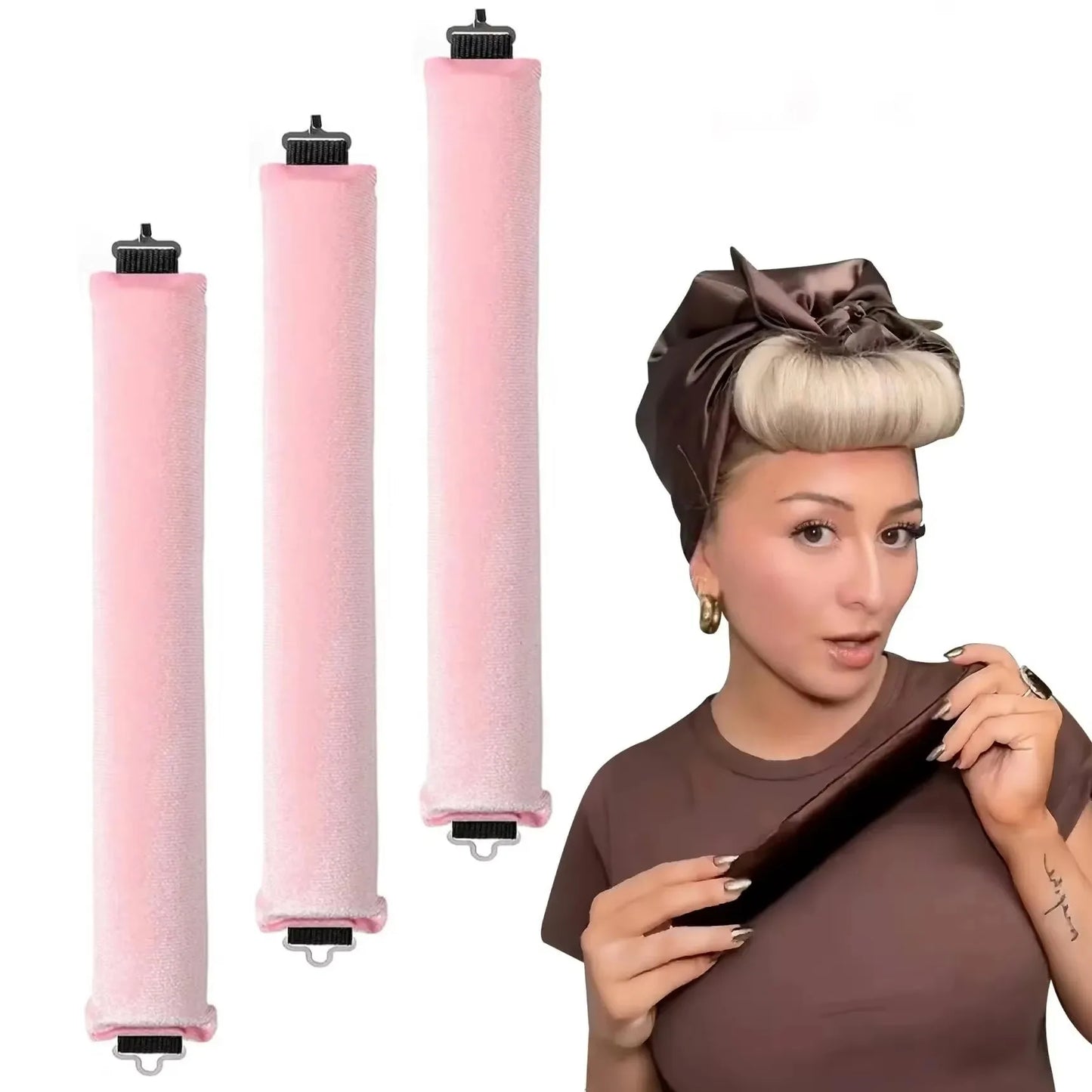 Heatless Hair Curlers Curling Rod Headband No Heat Hair Rollers Lazy