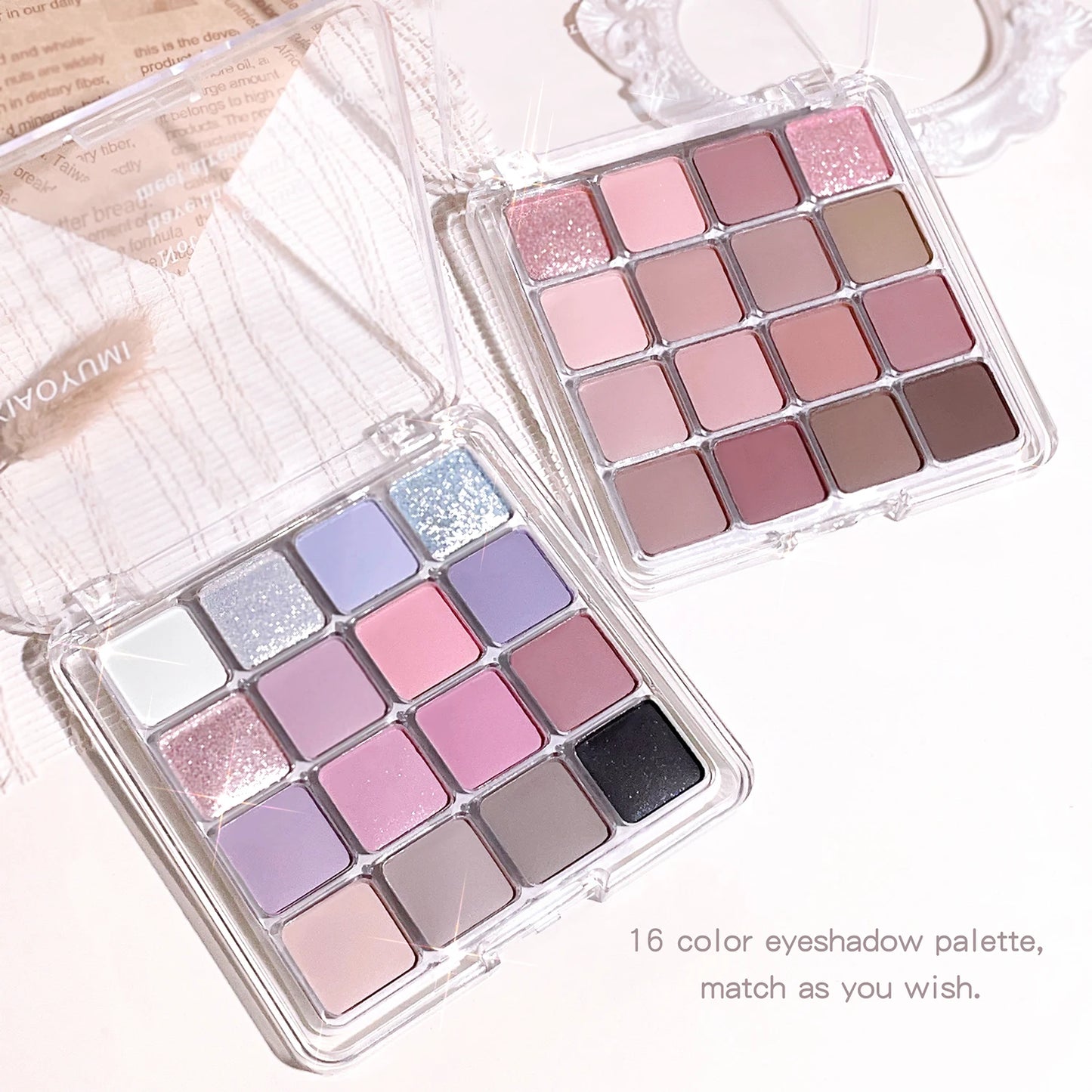 Sixteen-color sunset magic eye shadow plate pearl matte earth color