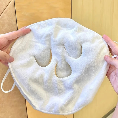 Reusable Hot and Cold Compress Face Towel Masks - Moisturizing Facial