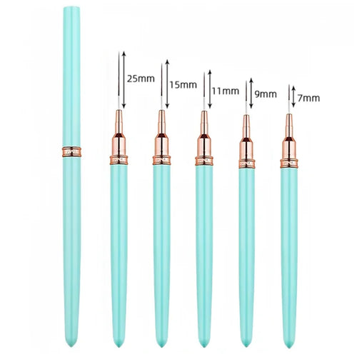 5 In 1 Nail Art Pen Set Brushes Set Elongated Lines Striping Drawing