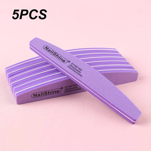 2/5/10PCS Professional Double-sided Nail File Block Colorful Sponge