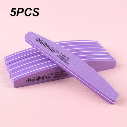 2/5/10PCS Professional Double-sided Nail File Block Colorful Sponge