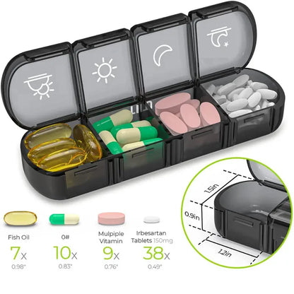 7 Days Pill Medicine Box Weekly Tablet Holder Storage Organizer