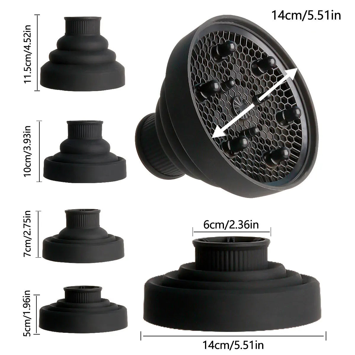 Salon Tool Universal Silicone Hairdryer Diffuser Cover Adjustable