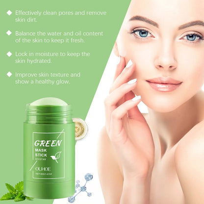 1~5PCS Green Tea Clay Stick For Face Green Mask Stick Smear Acne