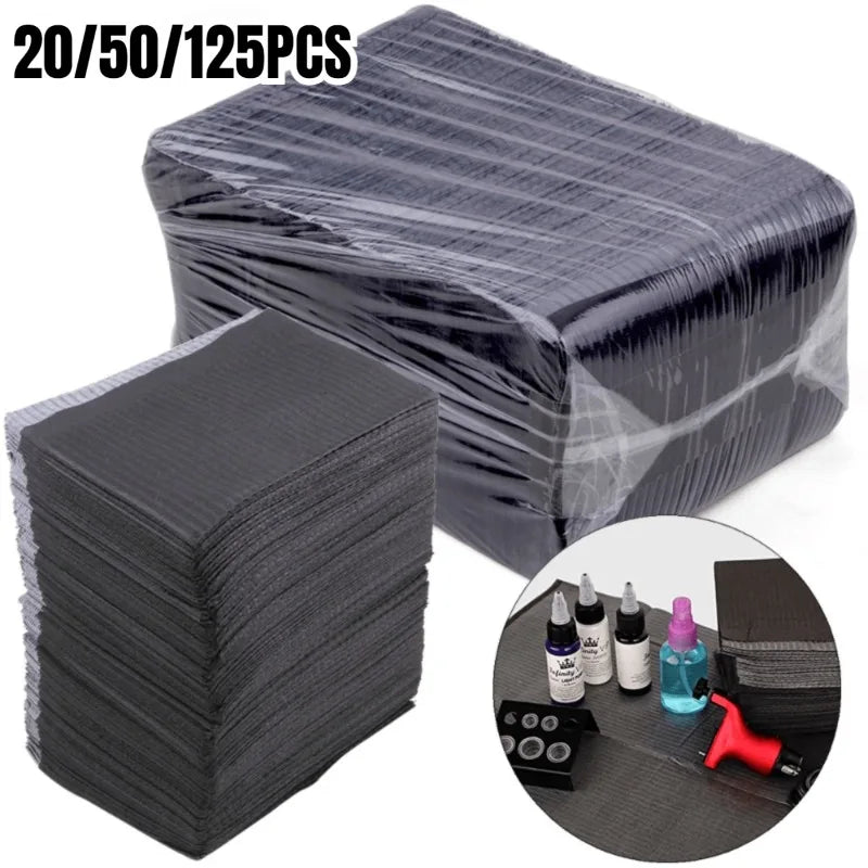 20/50/125PCS Black Tattoo Tabletop Cover Disposable Bed Sheet Fabric