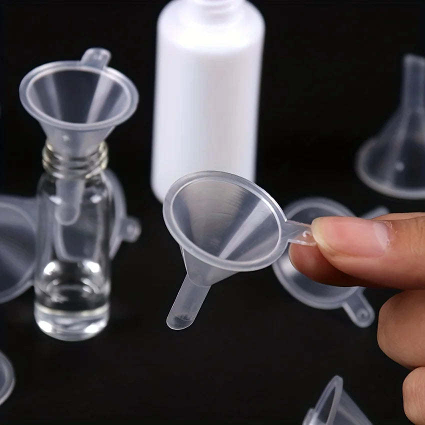 10 precision mini funnels for lab bottles, essential oils, perfumes,