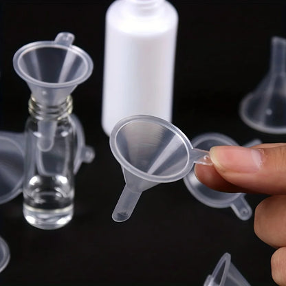 10 precision mini funnels for lab bottles, essential oils, perfumes,
