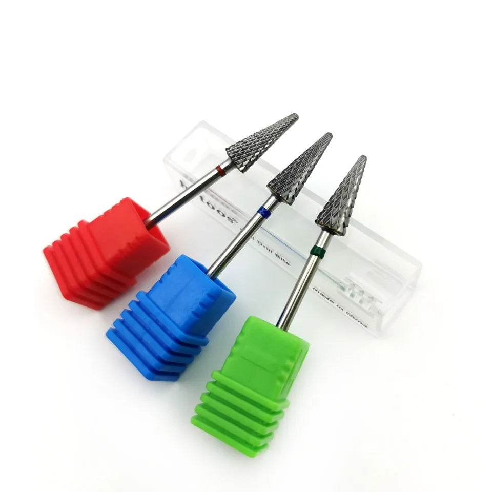 HYTOOS Cone Shape Nail Drill Bit Carbide Milling Cutter For Manicure