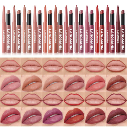 Integrated waterproof lipliner+lipstick lipstick lipstick set,no