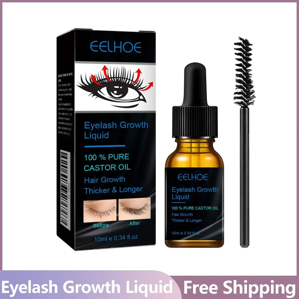 Eyebrows Natural Thick Slender Curl Curl Moist Natural Castor Oil