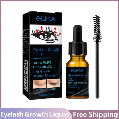 Eyebrows Natural Thick Slender Curl Curl Moist Natural Castor Oil