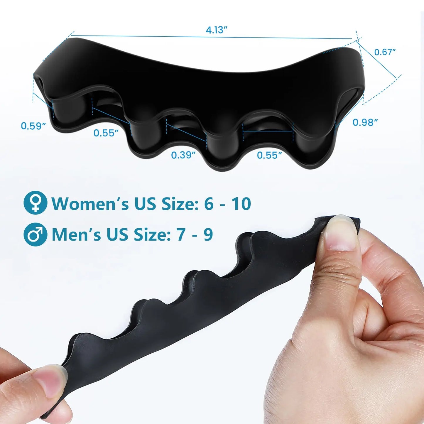 Toe Separators Doctor Recommended Correct Foot and Bunion Pain,Plantar