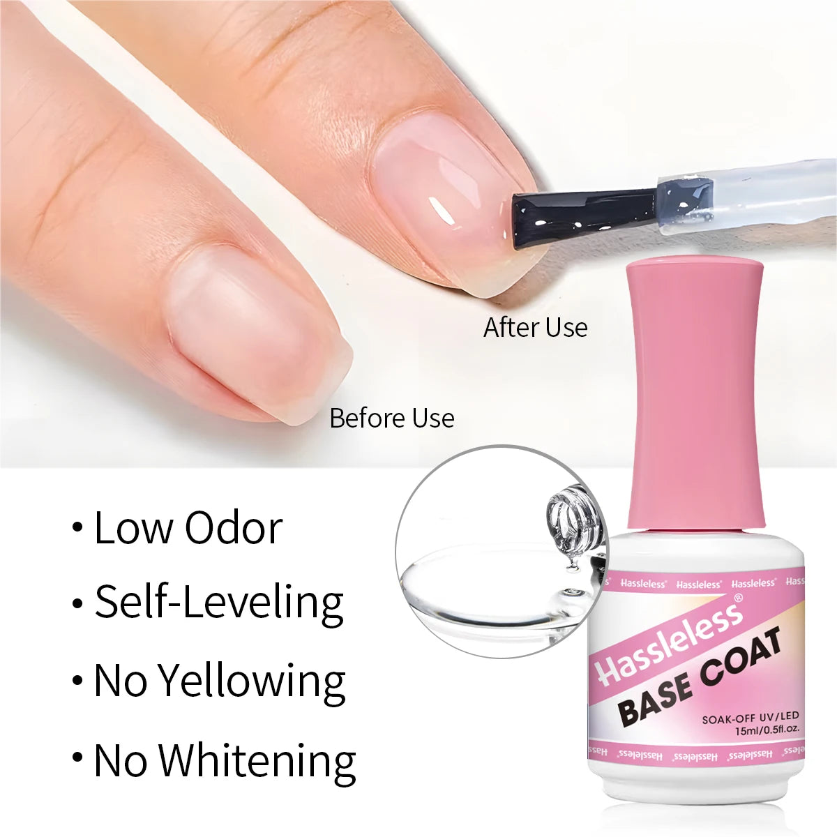 One 15ml bottle of base gel nail polish, functional gel nail polish,