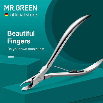 MR.GREEN Nail Cuticle Nipper Manicure Scissors Stainless Steel Dead