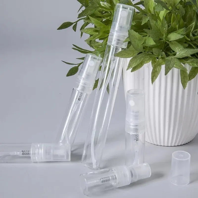 5/10Pcs 3ml 5ml 10ml Clear Mini Perfume Glass Bottle Empty Cosmetics