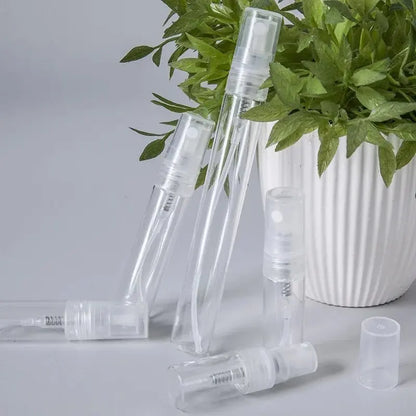 5/10Pcs 3ml 5ml 10ml Clear Mini Perfume Glass Bottle Empty Cosmetics