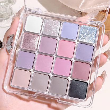 Sixteen-color sunset magic eye shadow plate pearl matte earth color