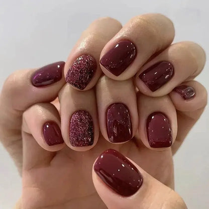 24 PCs Fake Nails with 1 Nail Glue and 1 Nail File