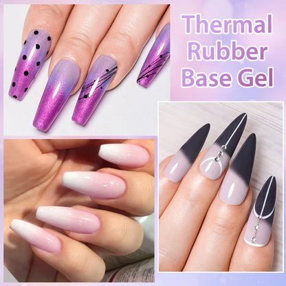 Mtssii 7ml Changing AurorasThermal Rubber Base Gel Nail Polish Nude