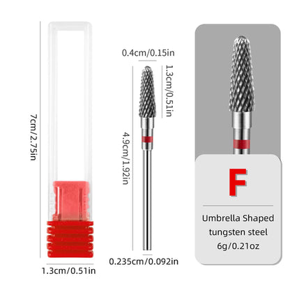 Tungsten Carbide Nail Drill Bits for Gel Polish Removal High Hardness