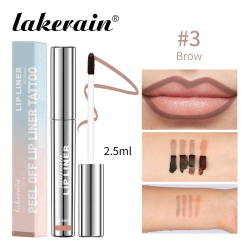 4PCS Highly Pigmented Lip Liner Tattoo Matte Peel Off Enhance Lips Lip