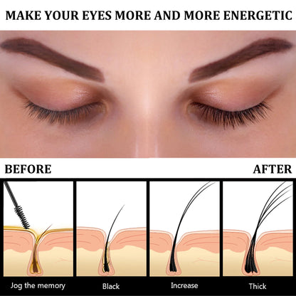 Eyebrows Natural Thick Slender Curl Curl Moist Natural Castor Oil