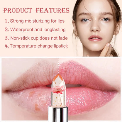Flower Jelly Lipstick Set Temperature Change Moisturizer Flower Lip