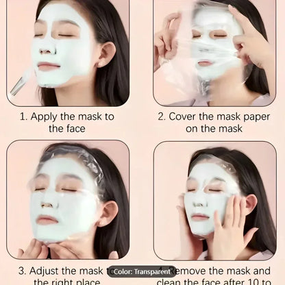 100-500pcs Disposable Plastic Film Full Face Cleaner Mask Neck