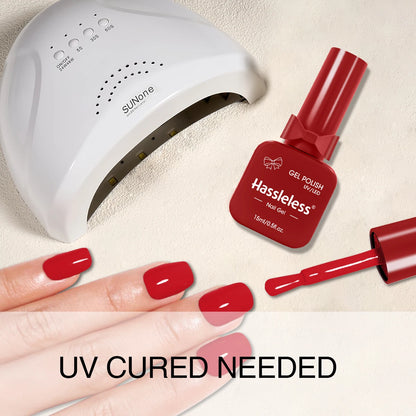 Hassleless 15ML transparent pink gel nail polish long-lasting nail