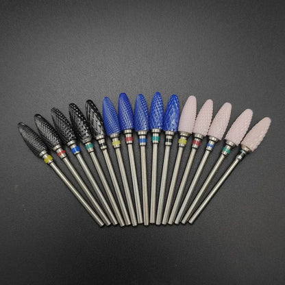 Ceramic Carbide Nail Drill Bit Rotate Burr Milling Nail Cutter Bits
