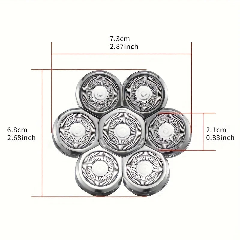Replacement for Head Shavers 7 Heads Beard Hair Replacement for Razor