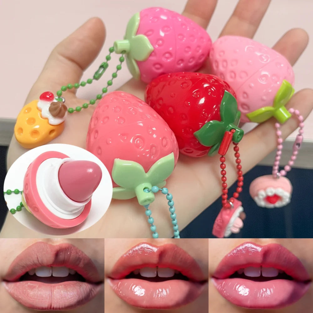 4-Color Random Sending Strawberry Lip Gloss Lipstick Moisturizing