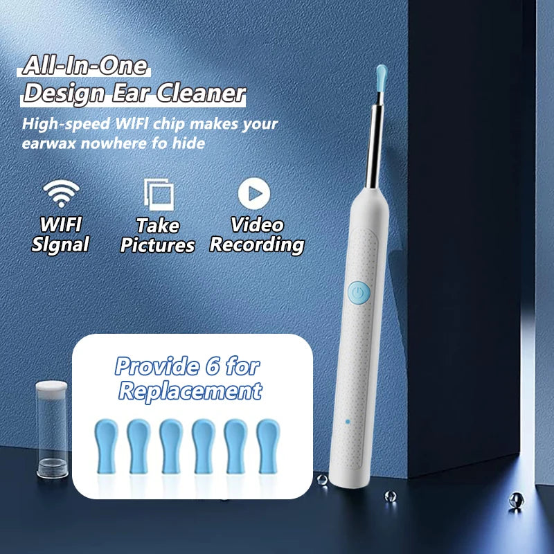 Visual Ear Wax Cleaner with Camera Safe Earwax Removal Endoscope with