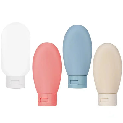 4Pcs/Set Refillable Bottle 60ml Soft Lotion Container Squeeze Tube