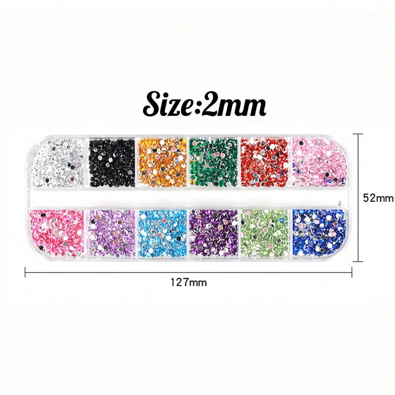 4Pc/Set Nails Art Accesorios Rhinestones 3D Crystal DIY Decorations