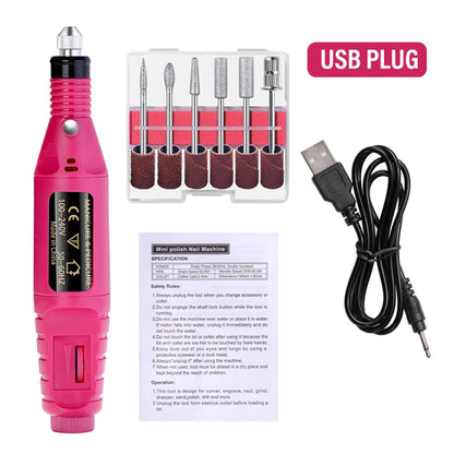Electric Nail Sander Set Nail Drill Machine Grinding Equipment Milling