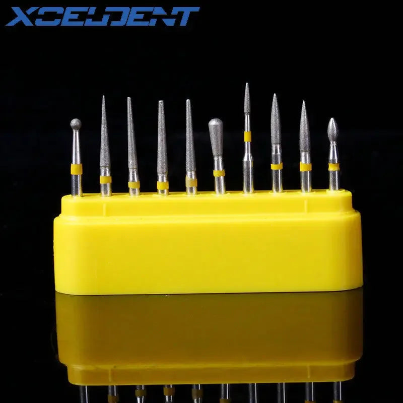 10pcs/box FG High-speed Handpiece Bur Set Grinding Bit Drill Bit Emery