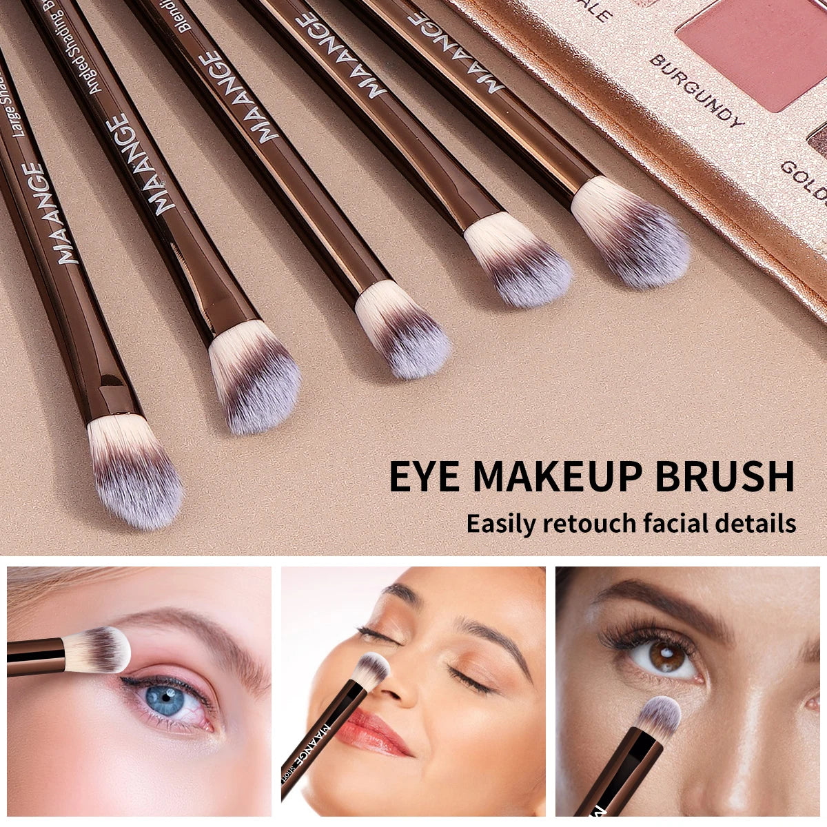 MAANGE 20pcs/set Pro Makeup Brushes Double Ended Foundation Concealers