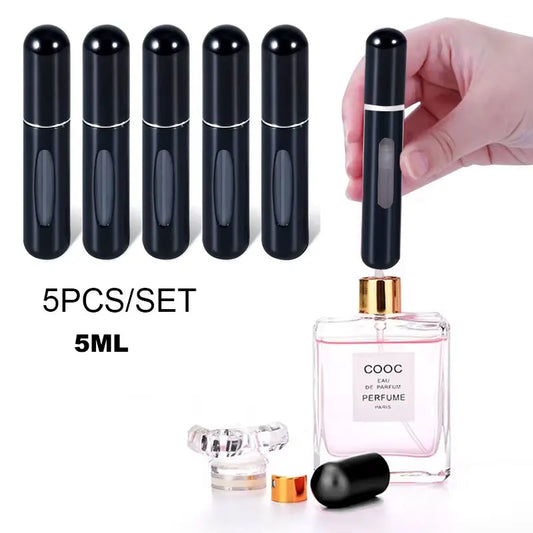 5PCS 5ml Portable Mini Refillable Perfume Bottle Spray Scent Pump