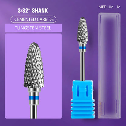 Ceramic Tungsten Carbide Nail Drill Bit Rotate Burr Milling Nail